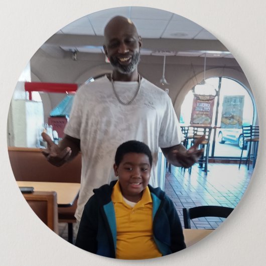 Badge Rond 15,2 Cm qapSR et Noah (Devant)