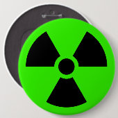 Badge Rond 15,2 Cm Radioactif (Devant & derrière)