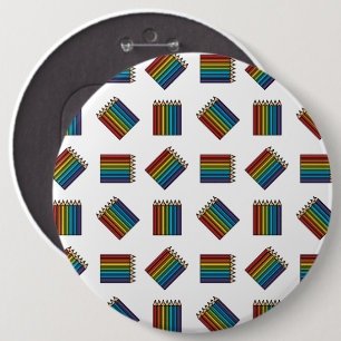 Badge Rond 15,2 Cm Rainbow Coloring Pencils