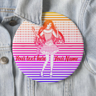 Badge Rond 15,2 Cm Rainbow girlfriend