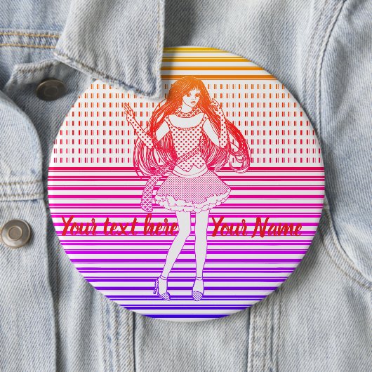 Badge Rond 15,2 Cm Rainbow girlfriend (En situation)