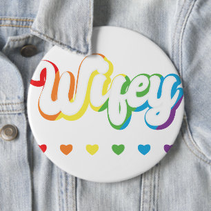 Badge Rond 15,2 Cm Rainbow LGBTQIA Lesbienne soutien Gay