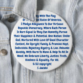 Badge Rond 15,2 Cm Rappel De Bouton Pour Vivre Nos Valeurs Sacrées (En situation)