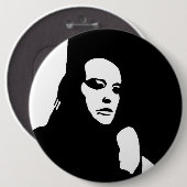 Badge Rond 15,2 Cm Recherche vers le bas (Devant & derrière)