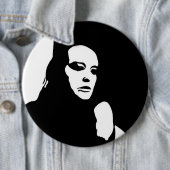 Badge Rond 15,2 Cm Recherche vers le bas (En situation)