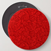 Badge Rond 15,2 Cm Red Paisley (Devant & derrière)