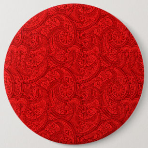Badge Rond 15,2 Cm Red Paisley