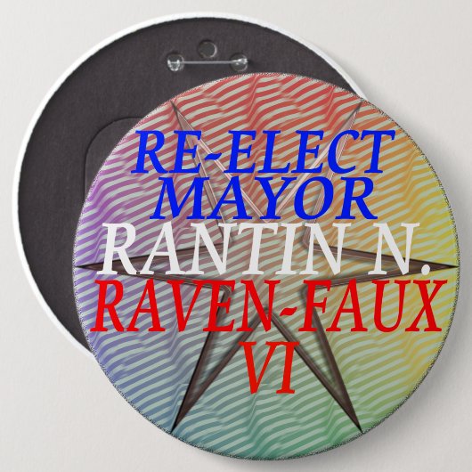 BADGE ROND 15,2 CM RÉÉLISEZ RANTIN (Devant & derrière)