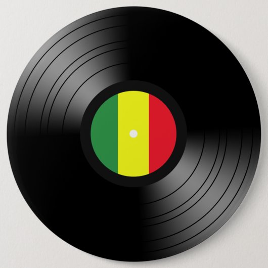 Badge Rond 15,2 Cm Reggae de vinyle (Devant)