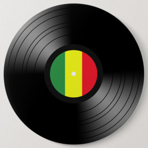 Badge Rond 15,2 Cm Reggae de vinyle