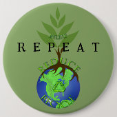 Badge Rond 15,2 Cm Releaf Réduire Recycler (Devant)