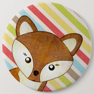 Badge Rond 15,2 Cm Renard avec pinceau