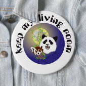Badge Rond 15,2 Cm Rencontre de Panda (En situation)