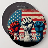Badge Rond 15,2 Cm Rendre l'Amérique libre à nouveau (Devant & derrière)