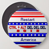 Badge Rond 15,2 Cm Reprise Amérique (Devant & derrière)