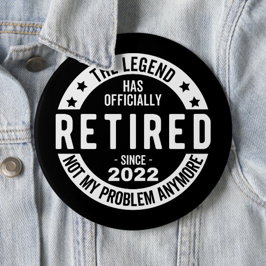 Badge Rond 15,2 Cm Retired 2022 (En situation)
