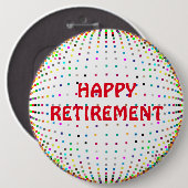 Badge Rond 15,2 Cm Retraite (Devant & derrière)