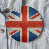 Badge Rond 15,2 Cm Rétros boutons de style de drapeau britannique (En situation)