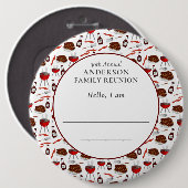 Badge Rond 15,2 Cm Réunion familiale Introduction Motif barbecue (Devant & derrière)