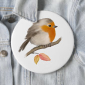 Badge Rond 15,2 Cm Robin Bird (En situation)