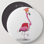 Badge Rond 15,2 Cm Roi des flamants (Devant & derrière)