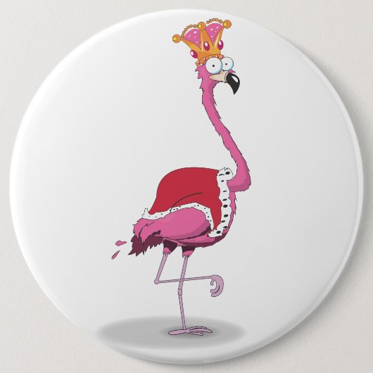 Badge Rond 15,2 Cm Roi des flamants (Devant)