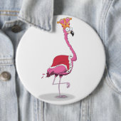Badge Rond 15,2 Cm Roi des flamants (En situation)