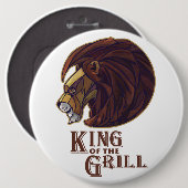 Badge Rond 15,2 Cm Roi du Grill (Devant & derrière)