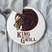 Badge Rond 15,2 Cm Roi du Grill (En situation)