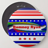 Badge Rond 15,2 Cm Romney Ryan (Devant & derrière)