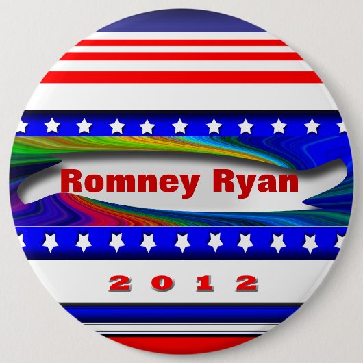 Badge Rond 15,2 Cm Romney Ryan (Devant)