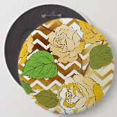 Badge Rond 15,2 Cm Rose 10 (Devant & derrière)