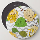 Badge Rond 15,2 Cm Rose 11 (Devant & derrière)