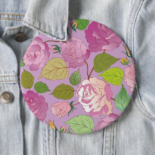 Badge Rond 15,2 Cm Rose 18 (En situation)