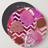 Badge Rond 15,2 Cm Rose 33 (Devant & derrière)