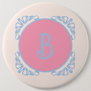 Badge Rond 15,2 Cm Rose et bleu personnalisés