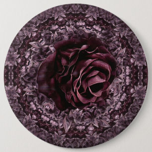 Badge Rond 15,2 Cm Rose Mandala