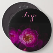 Badge Rond 15,2 Cm Rose (version double exposition) (Devant & derrière)