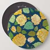 BADGE ROND 15,2 CM ROSES 2 (Devant & derrière)