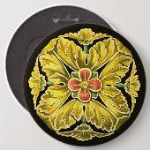 Badge Rond 15,2 Cm Rosette architecturale antique n° 3 (Devant & derrière)