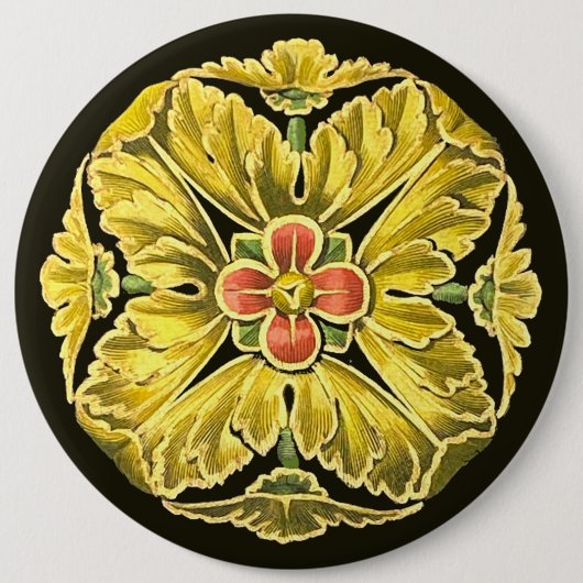 Badge Rond 15,2 Cm Rosette architecturale antique n° 3 (Devant)