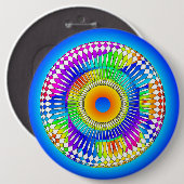 Badge Rond 15,2 Cm Roue Abstraite (Devant & derrière)