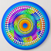 Badge Rond 15,2 Cm Roue Abstraite (Devant)