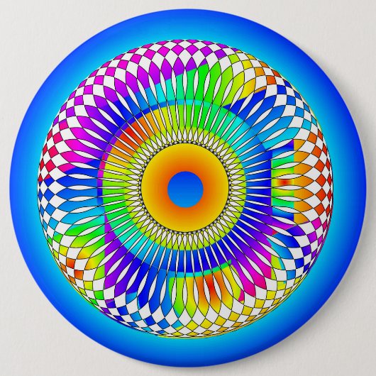 Badge Rond 15,2 Cm Roue Abstraite (Devant)