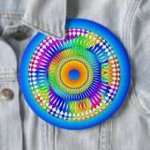 Badge Rond 15,2 Cm Roue Abstraite (En situation)