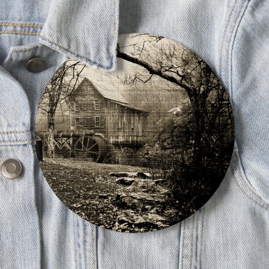 Badge Rond 15,2 Cm Roue vintage (En situation)