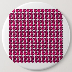 Badge Rond 15,2 Cm Ruby Gemstone Art, Rouge