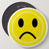 Badge Rond 15,2 Cm Sad emoticon (Devant & derrière)