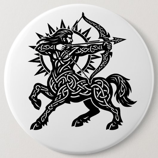 Badge Rond 15,2 Cm Sagittaire — L'Archer par BurnsInHell (Devant)