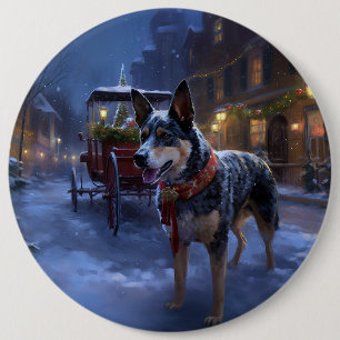 Badge Rond 15,2 Cm Saison de Noël des bovins australiens